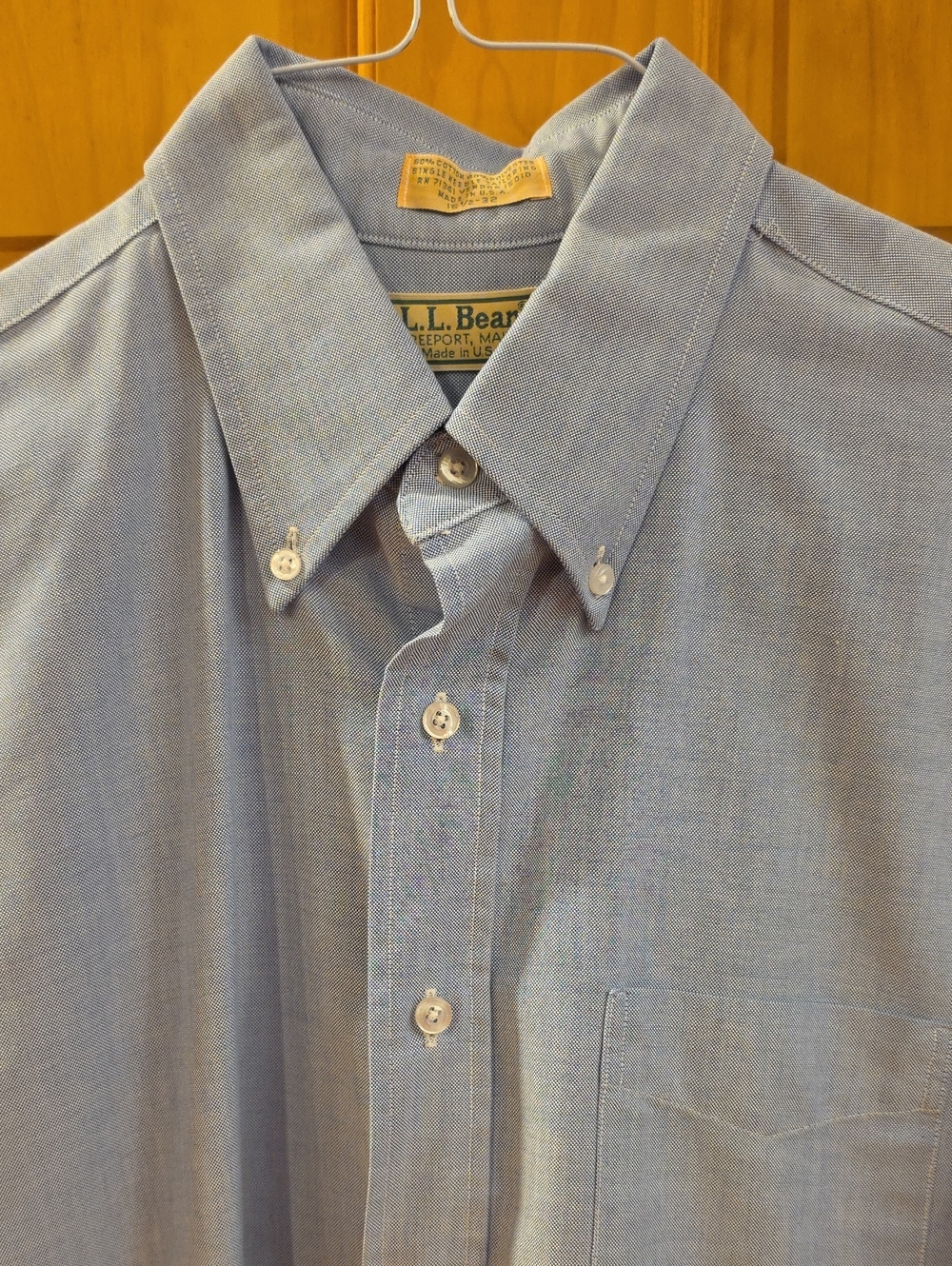 L.L. Bean Men's Light Blue Oxford Button-Down Shirt